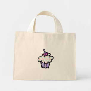 pastel stippen cupcake mini tote bag
