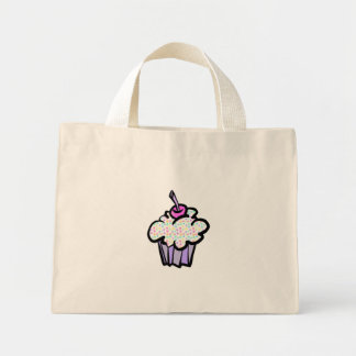 pastel stippen cupcake mini tote bag