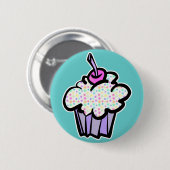 pastel stippen cupcake ronde button 5,7 cm (Voorkant /achterkant)