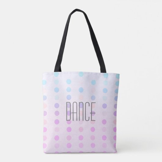  pastel stippen dans canvas tas (Achterkant)