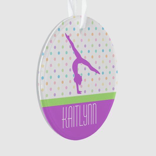 Pastel Stippen Gymnastics Ornament (voorkant)