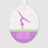 Pastel Stippen Gymnastics Ornament (voorkant)