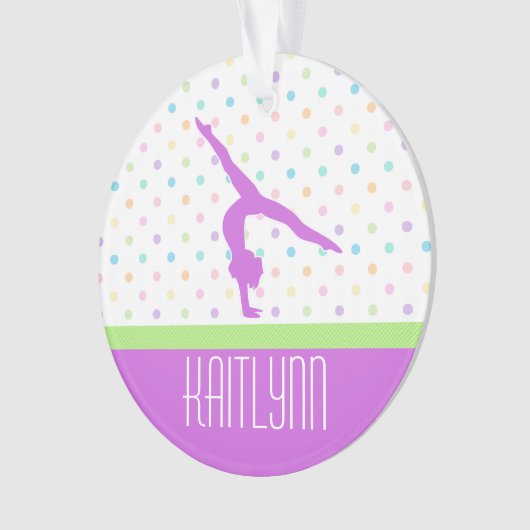 Pastel Stippen Gymnastics Ornament (voorkant)