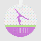 Pastel Stippen Gymnastics Ornament (voorkant)