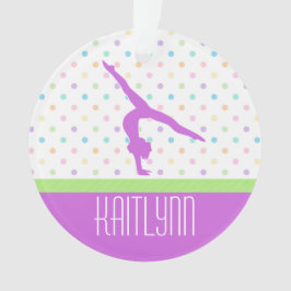 Pastel Stippen Gymnastics Ornament
