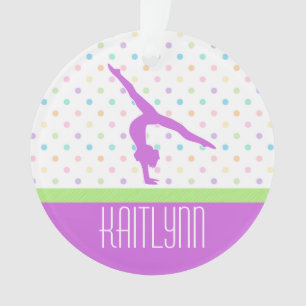 Pastel Stippen Gymnastics Ornament