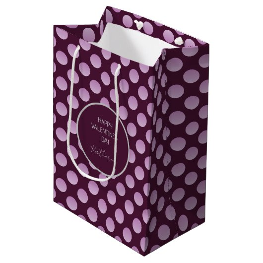 Pastel Stippen Medium Cadeauzakje (Voorkant Gekanteld)