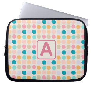 Pastel Stippen Monogram Laptop Sleeve