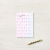 pastel stippen ontwerpen aangepaste post post-it® notes (Op bureau)