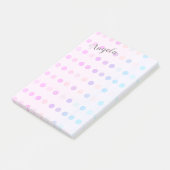 pastel stippen ontwerpen aangepaste post post-it® notes (Schuin)