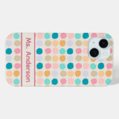 Pastel Stippen Persoonlijk Case-Mate iPhone Case (Achterkant (horizontaal))