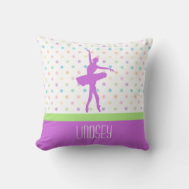Pastel Stippen Tutu Danser Met Paarse Details Kussen