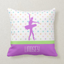 Pastel Stippen Tutu Danser Met Paarse Details Kussen