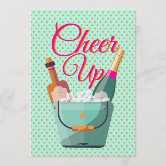 Pastel Stippen Verjaardagsfeestje Kaart (Achterkant)