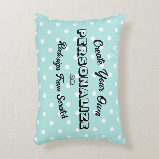 Pastel Stippenpatroon - Blauw Accent Kussen (Voorkant(Verticaal))