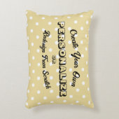 Pastel Stippenpatroon - Geel Accent Kussen (Voorkant(Verticaal))