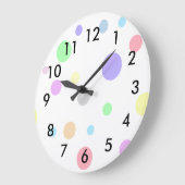 Pastel Stippenpatroon Grote Klok (Hoek)