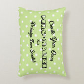 Pastel Stippenpatroon - Limoengroen Accent Kussen (Voorkant(Verticaal))