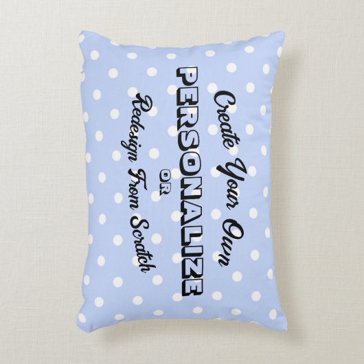 Pastel Stippenpatroon - Periwinkle  Accent Kussen (Voorkant(Verticaal))