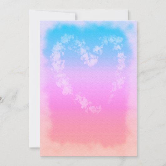 Pastel Stork Baby shower Invitation Aankondiging (Achterkant)