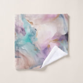 PASTEL STORM MARMER WERVELEN BADKAMER HANDDOEK SET (Wasdoekje)