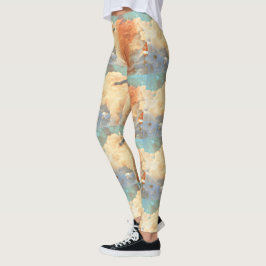Pastel Storm Wolken Leggings vrouwen