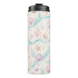 Pastel Strand Esthetische Tumbler Thermosbeker