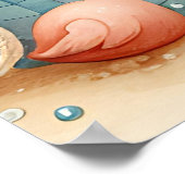 Pastel Strand Kwekerij Poster (Hoek)