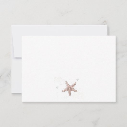 Pastel Strand RSVP Kaartje (Achterkant)