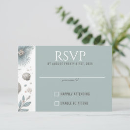 Pastel Strand RSVP Kaartje