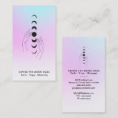 ** Pastel streelt de maan fasen hemelse handen Visitekaartje (Voorkant / Achterkant)