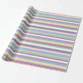 Pastel Streeppatroon Cadeaupapier (Uitgerold)