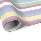 Pastel Streeppatroon Cadeaupapier (Rol Hoek)