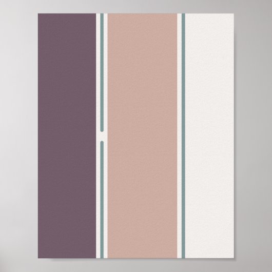 Pastel Strepen-2 – Minimale Verticale Streep Kunst Poster (Voorkant)
