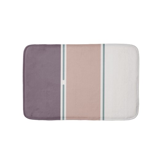 Pastel Strepen-2 – Rustige badkamer streepaccent Badmat (Voorkant)