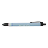 Pastel Strepen Aangepaste Naam Monogram Zwarte Inkt Pen (Bovenkant)
