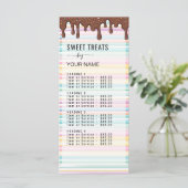 Pastel Strepen Bakkerij logo Prijslijst Menu (Staand voorkant)