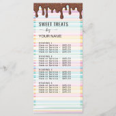Pastel Strepen Bakkerij logo Prijslijst Menu (Voorkant)