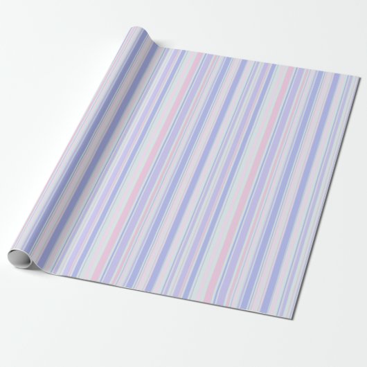 Pastel Strepen Cadeaupapier (Uitgerold)