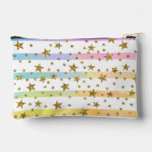 Pastel strepen en gouden sterren gepersonaliseerd etui (Achterkant)