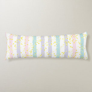 Pastel Strepen en Sterren Lichaamskussen