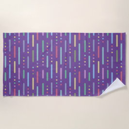 Pastel strepen en stippen strandlaken