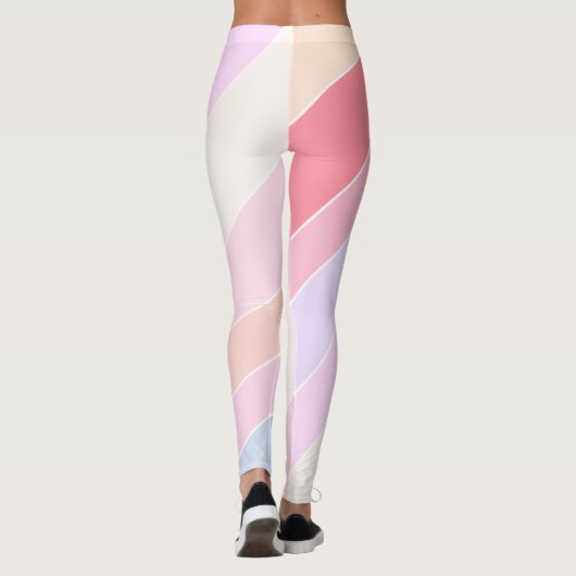 Pastel Strepen Leggings (Achterkant)