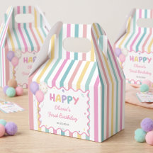 Pastel Strepen Leuk Meisje Verjaardag Favoriet Doz