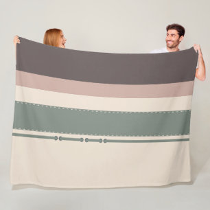 Pastel Strepen Minimalistische Huisdecoratie Fleece Deken