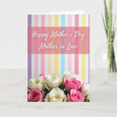 Pastel Strepen Moederdag kaart (Voorkant)