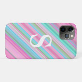 Pastel Strepen Monogram iPhone Cell / iPad hoesje (Achterkant (horizontaal))