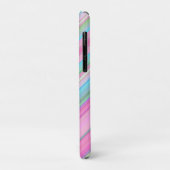 Pastel Strepen Monogram iPhone Cell / iPad hoesje (Achterkant/links)