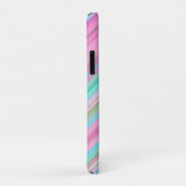 Pastel Strepen Monogram iPhone Cell / iPad hoesje (Achterkant/rechts)