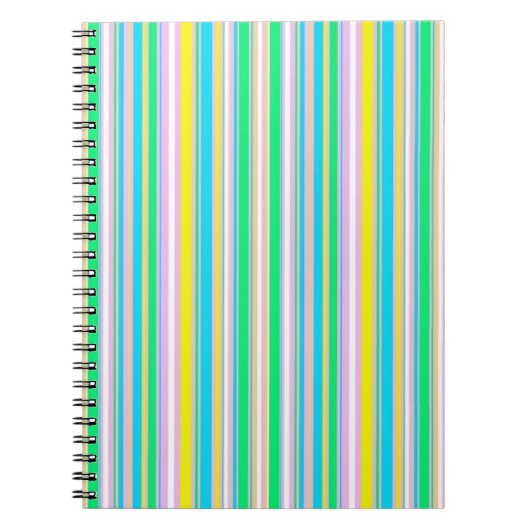Pastel strepen notitieboek (Voorkant)